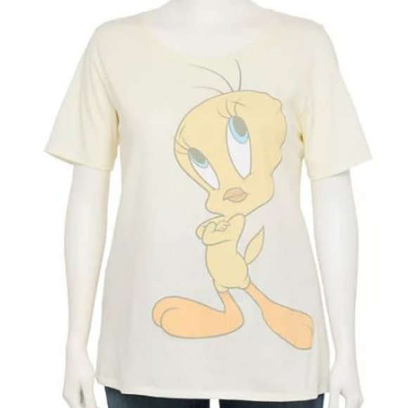 New Tweety Bird Plus Size Women's 2X Looney Tunes Tee Shirt - Picture 1 of 12